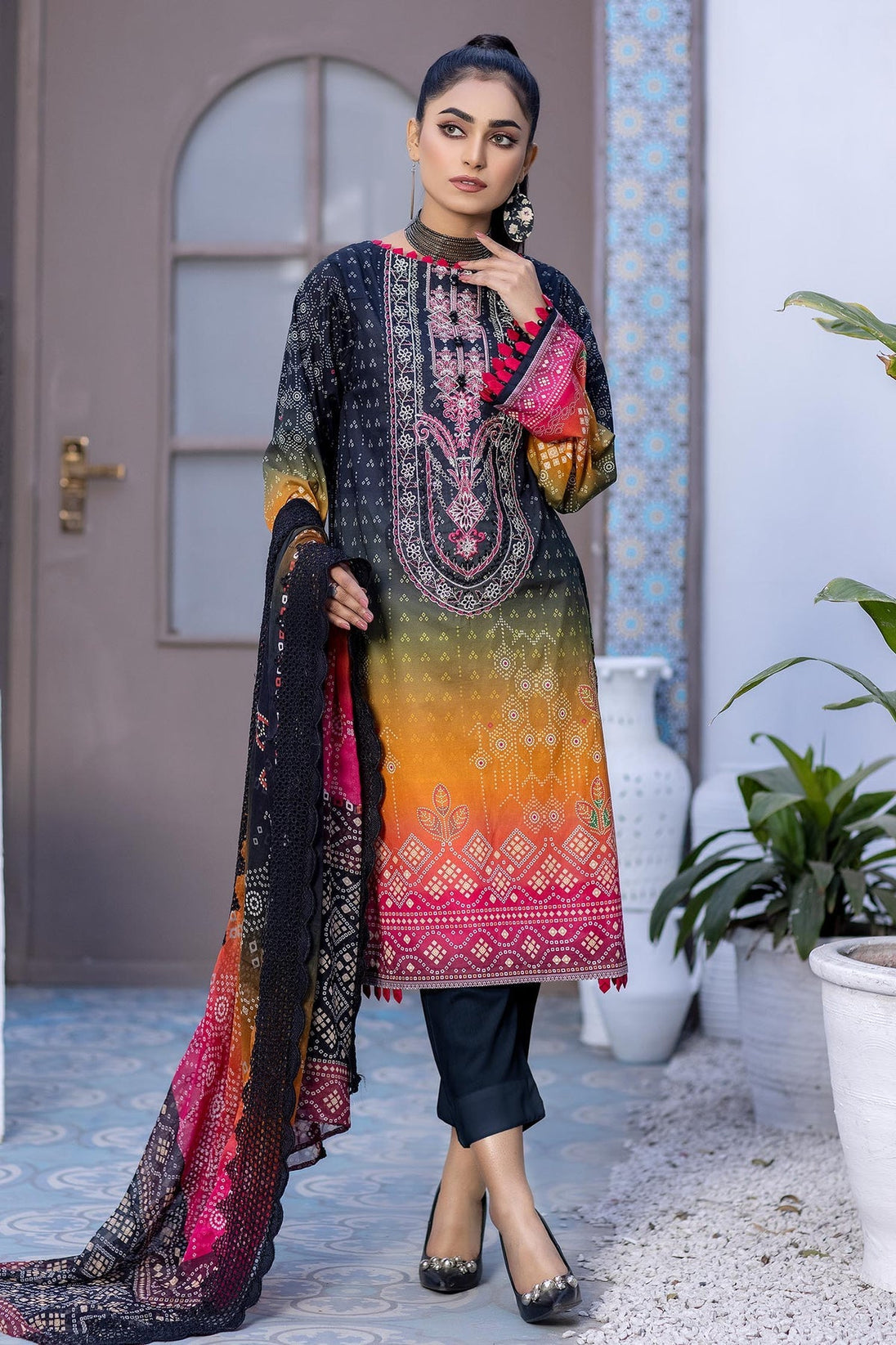 Zebaish Chunri Emb Lawn'22 Vol-2 D#7