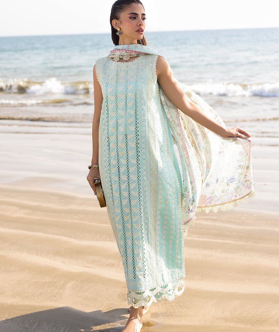 Faiza Faisal Marine Luxury Lawn`25 AINE