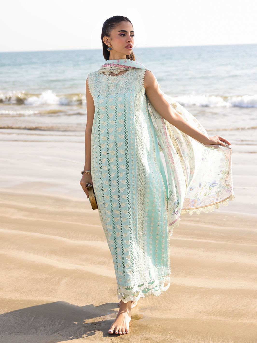 Faiza Faisal Marine Luxury Lawn`25 AINE