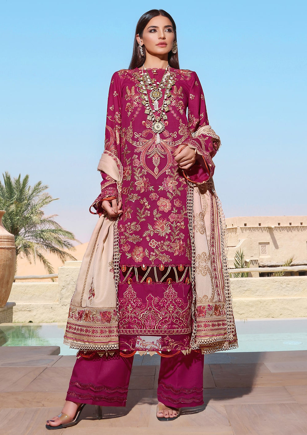Elaf Luxury Winter Collection'22 ELW#8 (Claret)