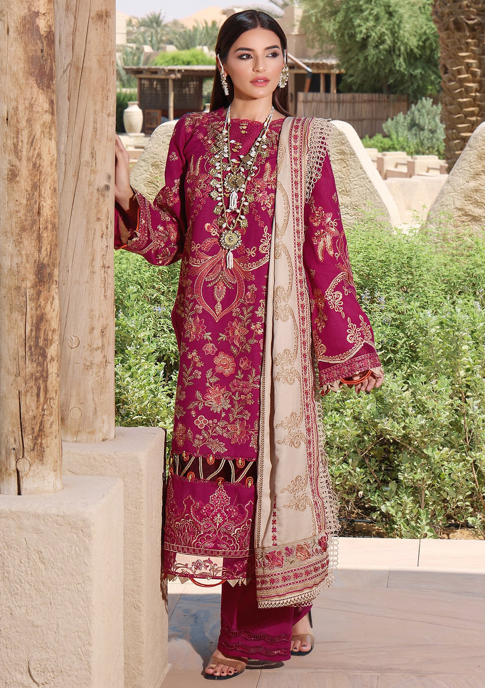 Elaf Luxury Winter Collection'22 ELW#8 (Claret)