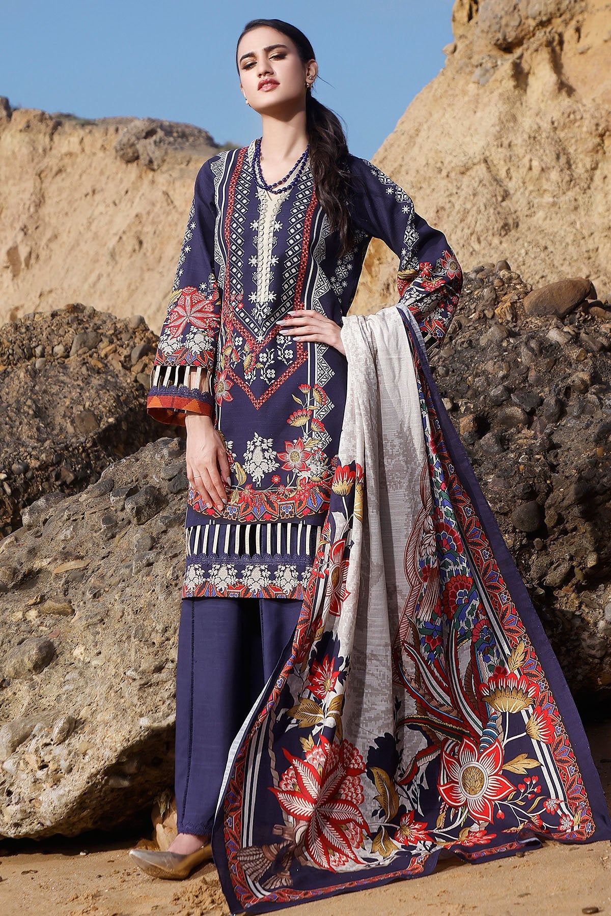 Grande Print Khaddar'21 D#19885 B