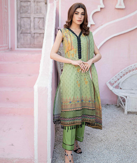 Firdous Print Lawn`22 D#2367 Green