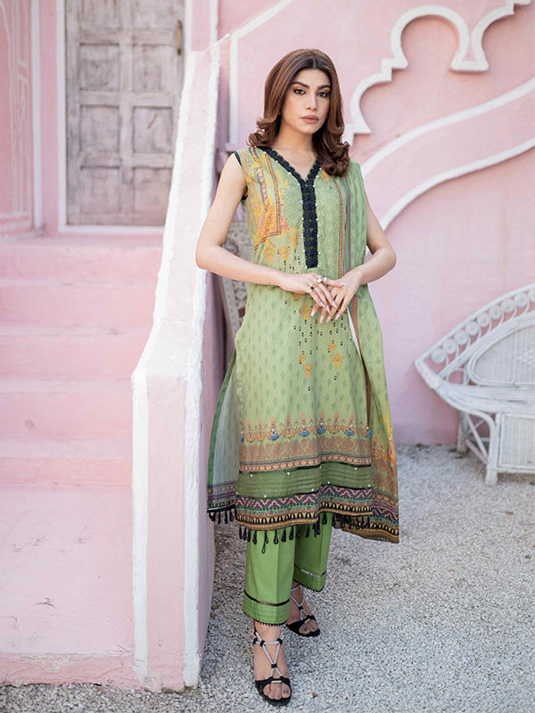 Firdous Print Lawn`22 D#2367 Green