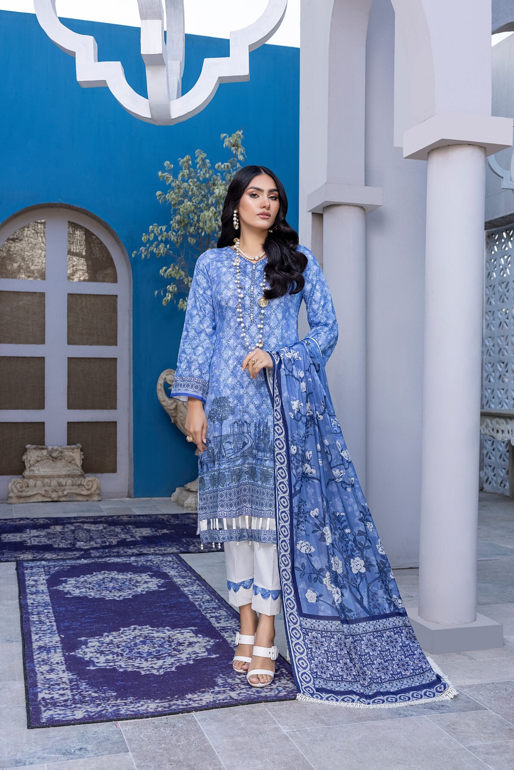 Salina Digital Print Lawn'22 Vol-2 Blue