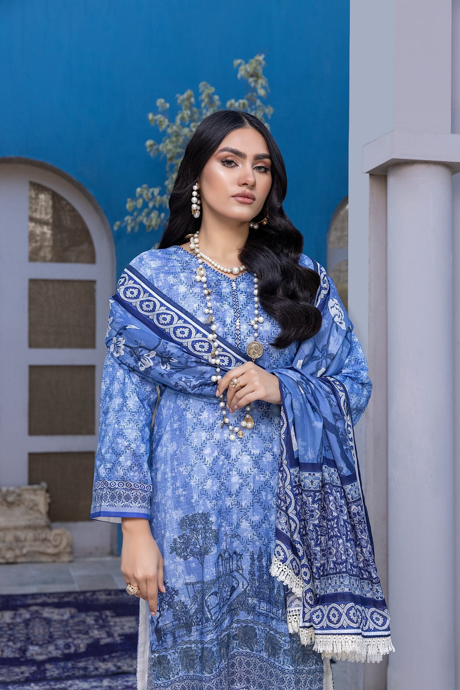 Salina Digital Print Lawn'22 Vol-2 Blue