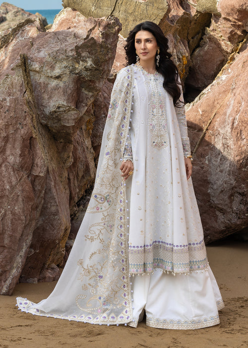 Siraa By SadafFawadkhan Luxury Lawn`26 D#6 (Noor)
