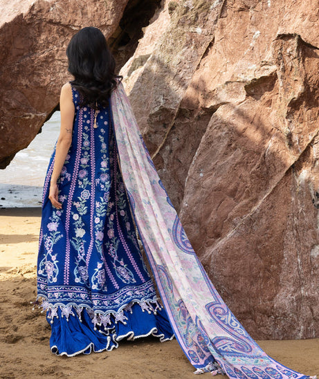 Siraa By SadafFawadkhan Luxury Lawn`26 D#8 (Neel)