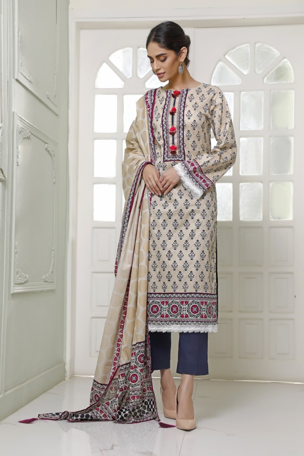 Ittehad Crystal Lawn'21 D # 107 Nevy Blue