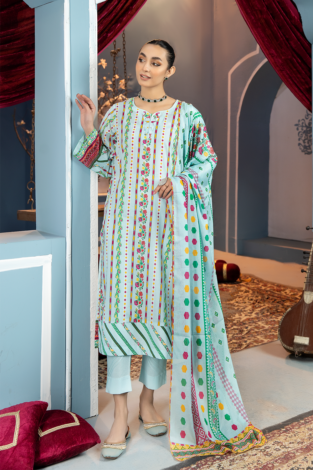 Safwa S Print Lawn`23 SSP#17