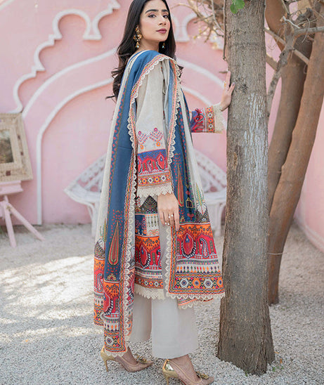 Firdous Print Lawn`22 D#2380 Fawn