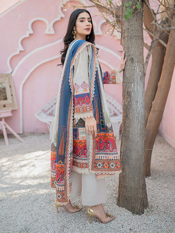 Firdous Print Lawn`22 D#2380 Fawn
