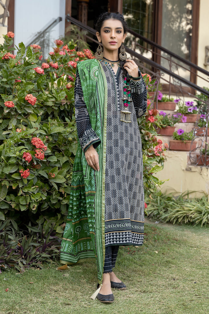 Lakhany Print Lawn`22 D#3008 Black