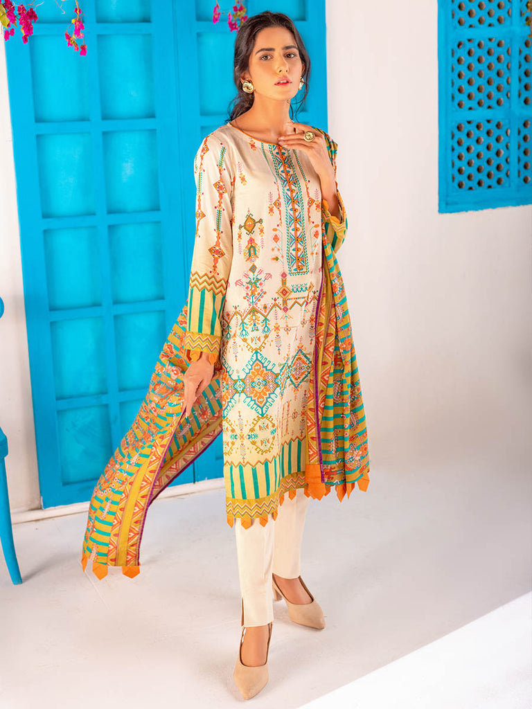 Salitex Zeva Print Lawn`22 D#140 Fawn