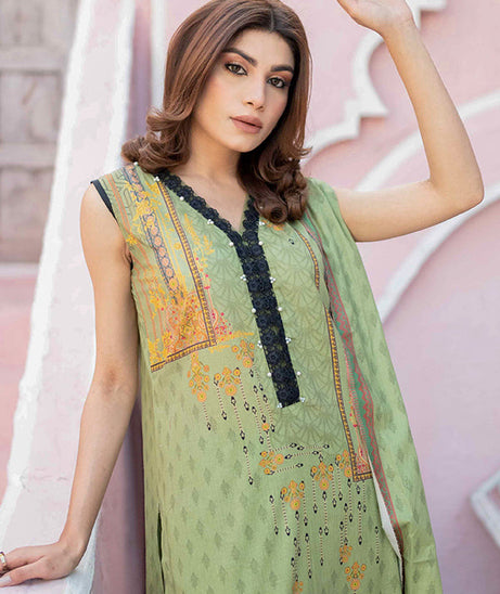 Firdous Print Lawn`22 D#2367 Green