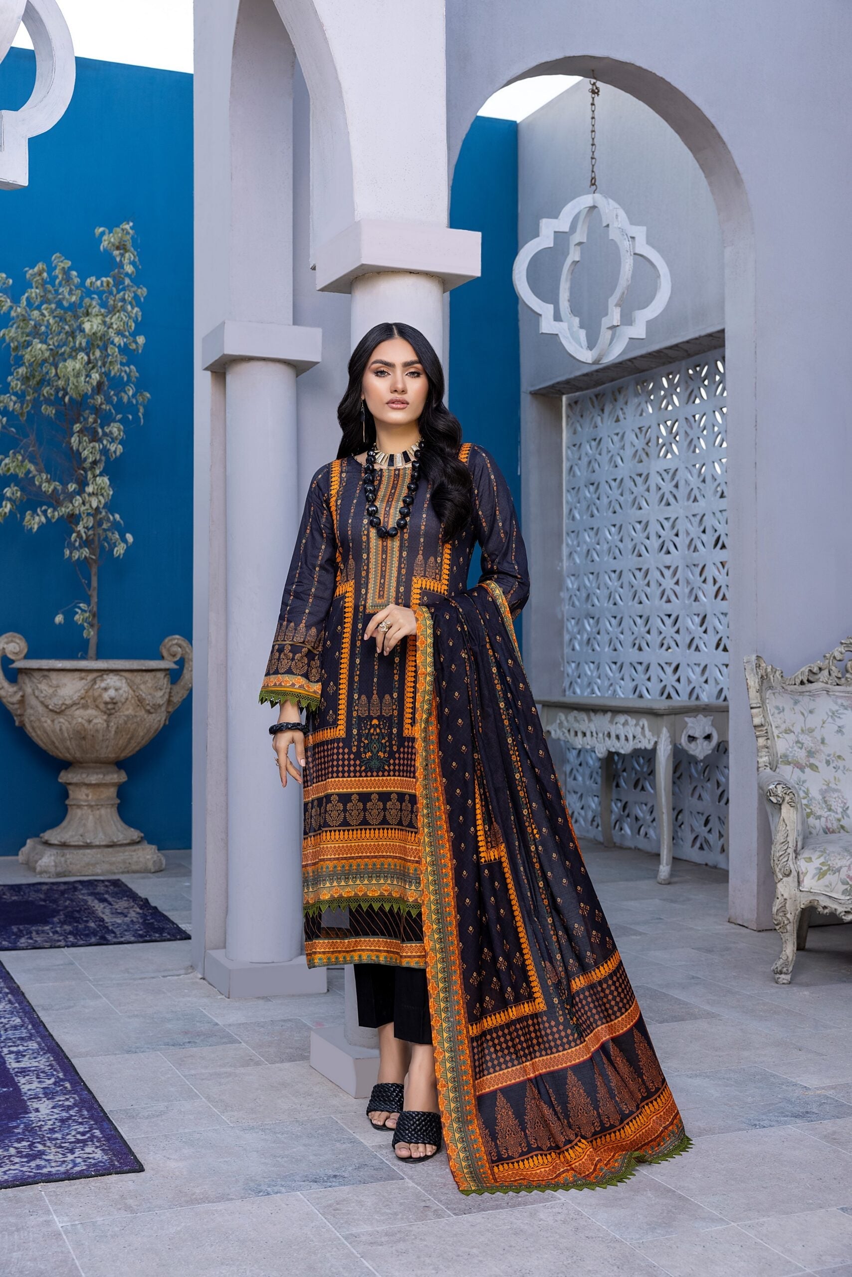Salina Digital Print Lawn'22 Vol-2 D Grey