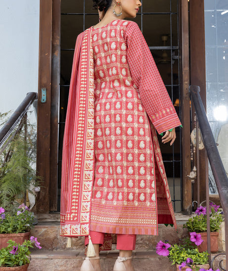 Lakhany Print Lawn`22 D#3012 D Rust