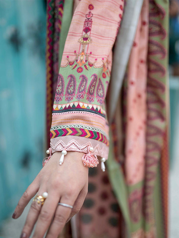 Firdous Print Lawn`22 D#2363 Peach
