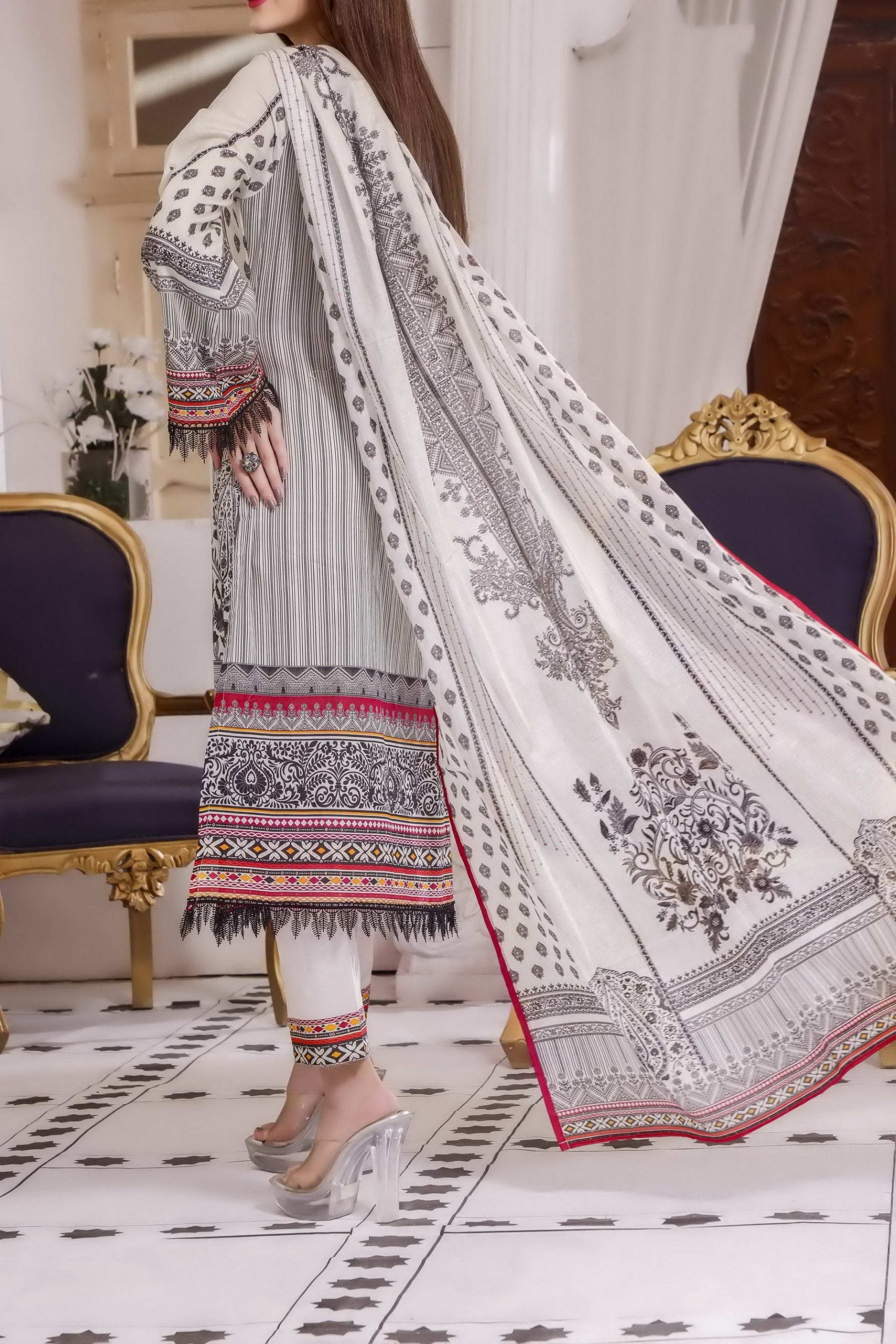 Misri Digital Print Lawn`22 D#134 Fawn