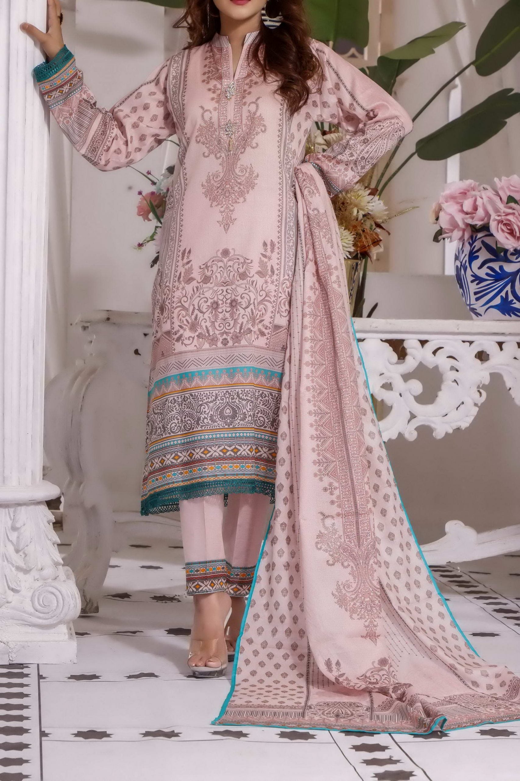 Misri Digital Print Lawn`22 D#137 LT Pink