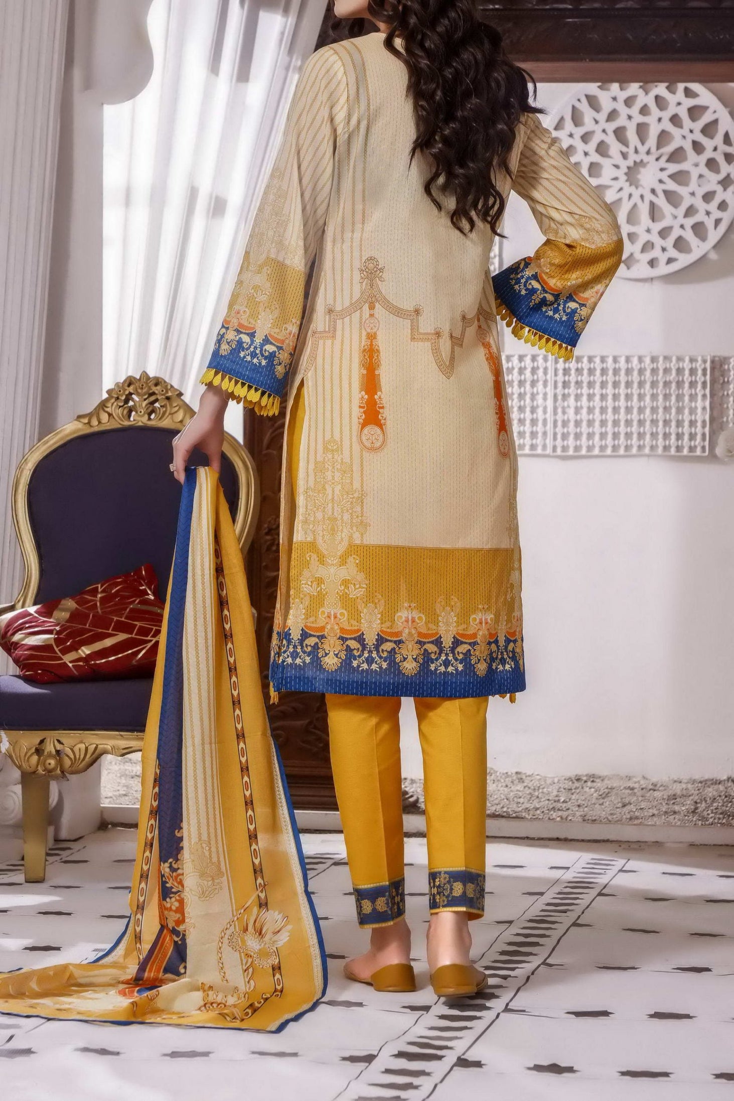Misri Digital Print Lawn`22 D#126 D Orange
