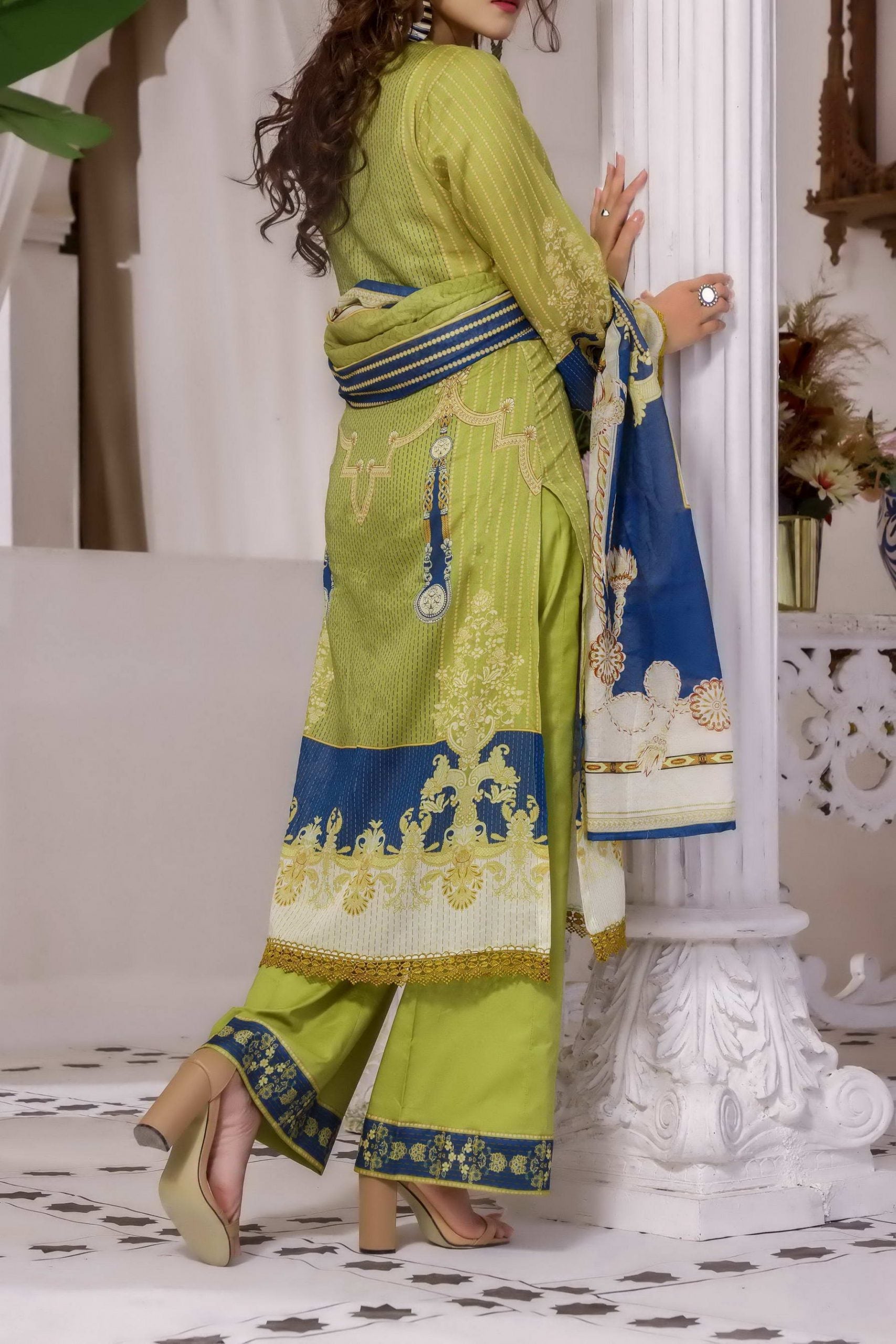 Misri Digital Print Lawn`22 D#127 M Green