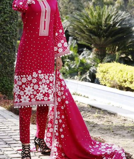 Daman Print Lawn`21 D#1329 (Red)