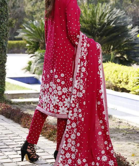 Daman Print Lawn`21 D#1329 (Red)