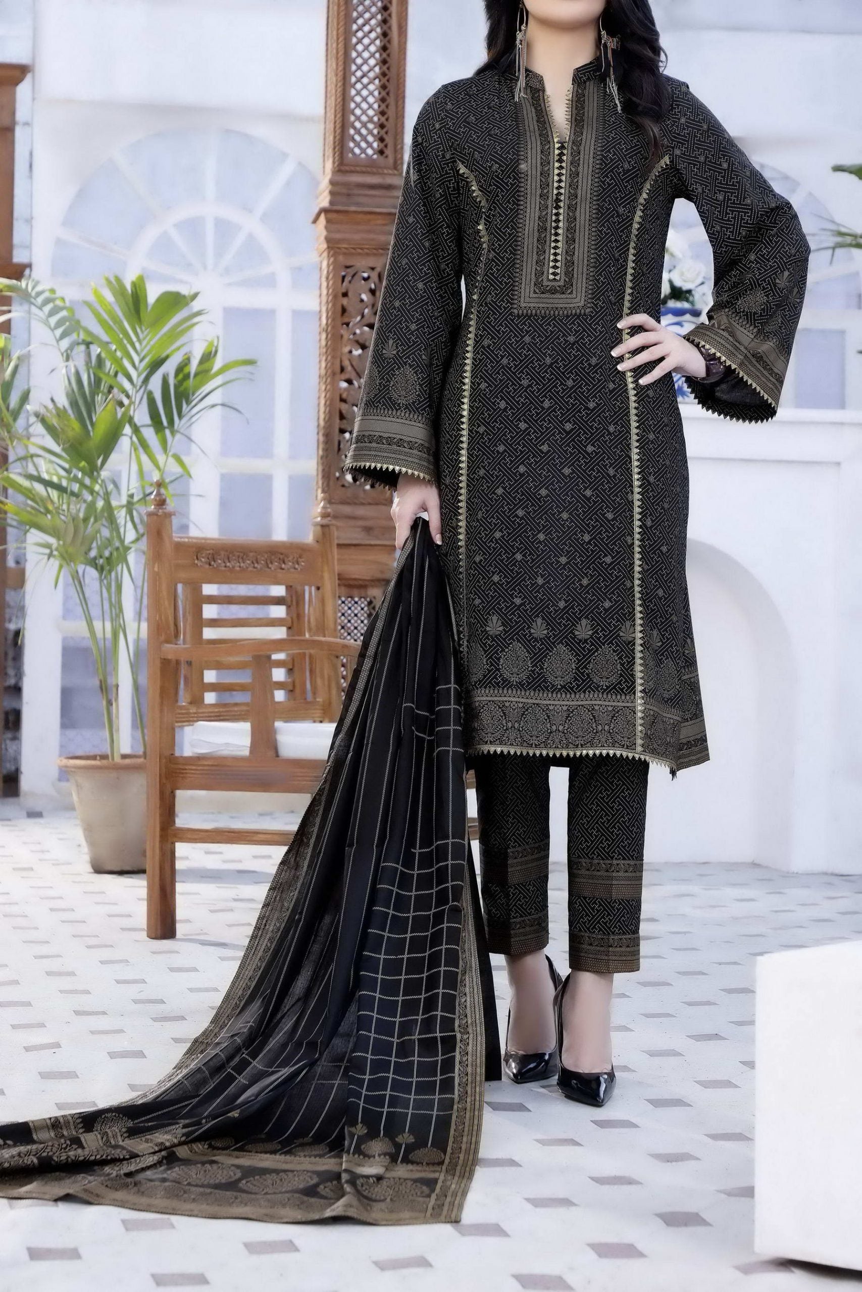Daman Lawn'22 (Vol-2) D#1504 (Black)