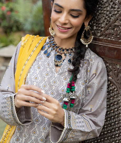 Lakhany Print Lawn`22 D#3010 Grey
