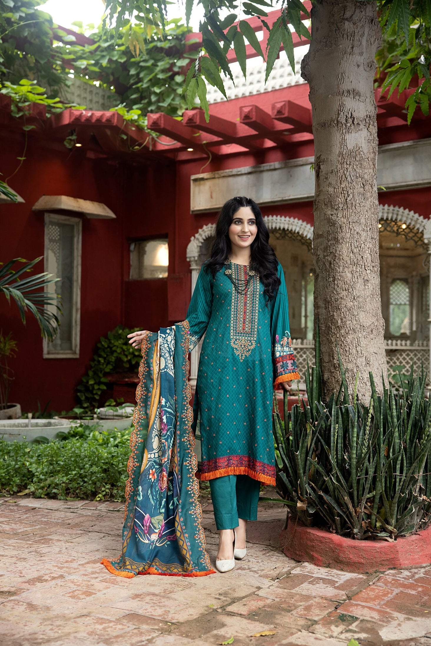 Salina Cut Work Dupatta`23 D#05
