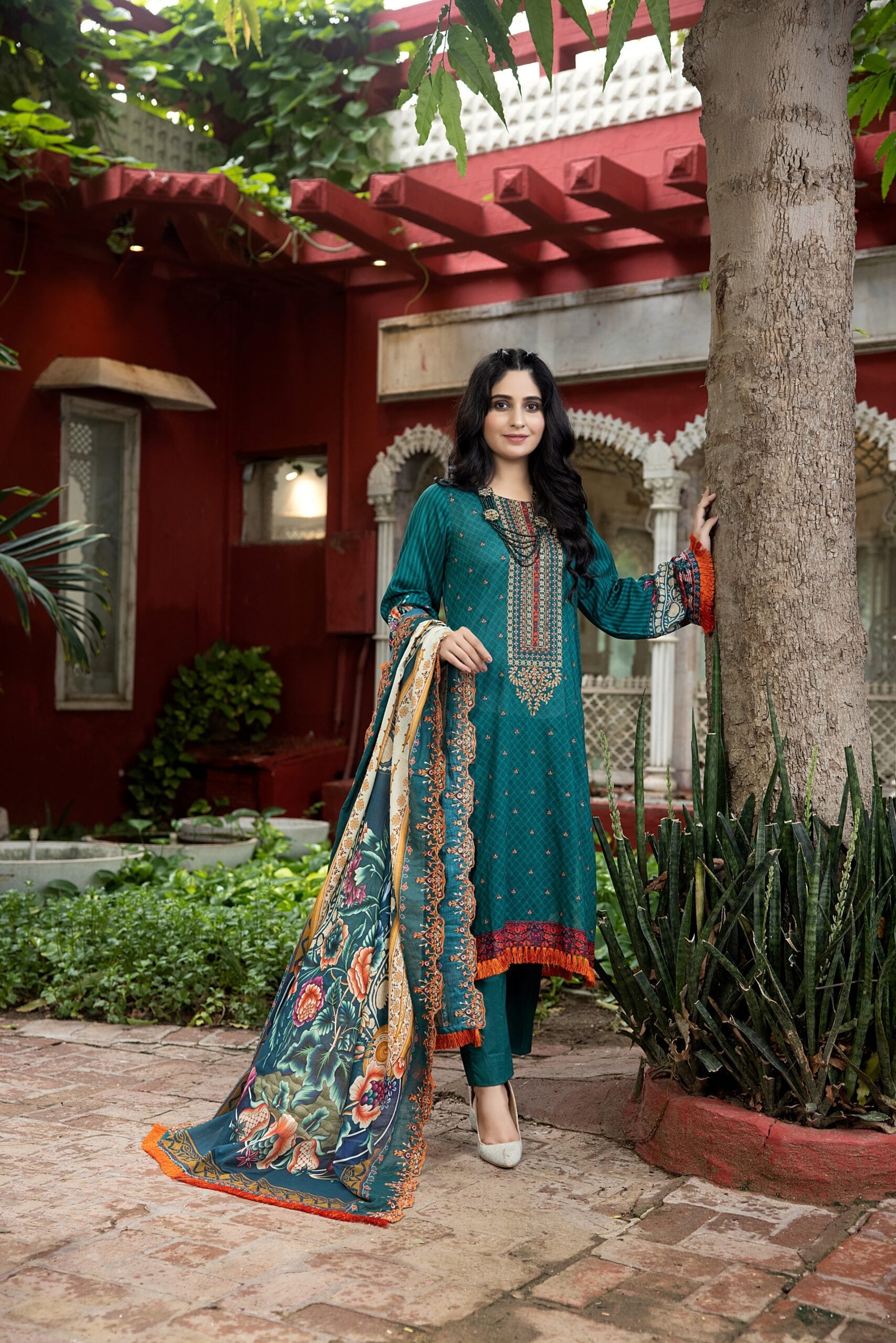 Salina Cut Work Dupatta`23 D#05