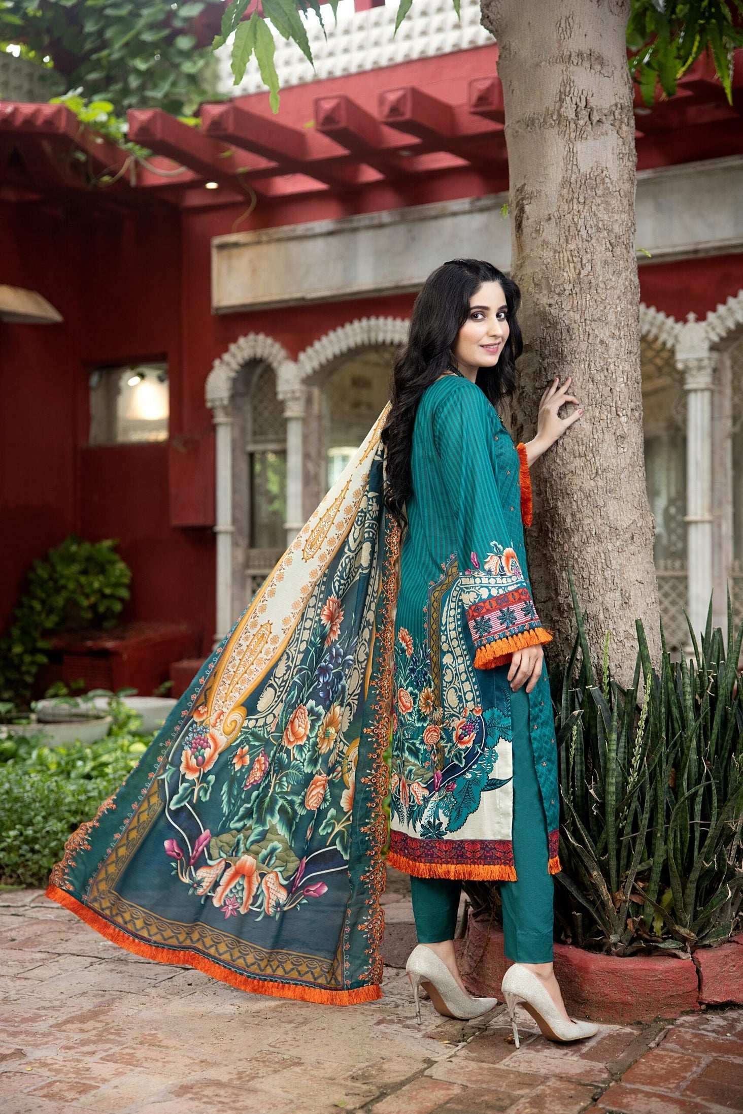 Salina Cut Work Dupatta`23 D#05
