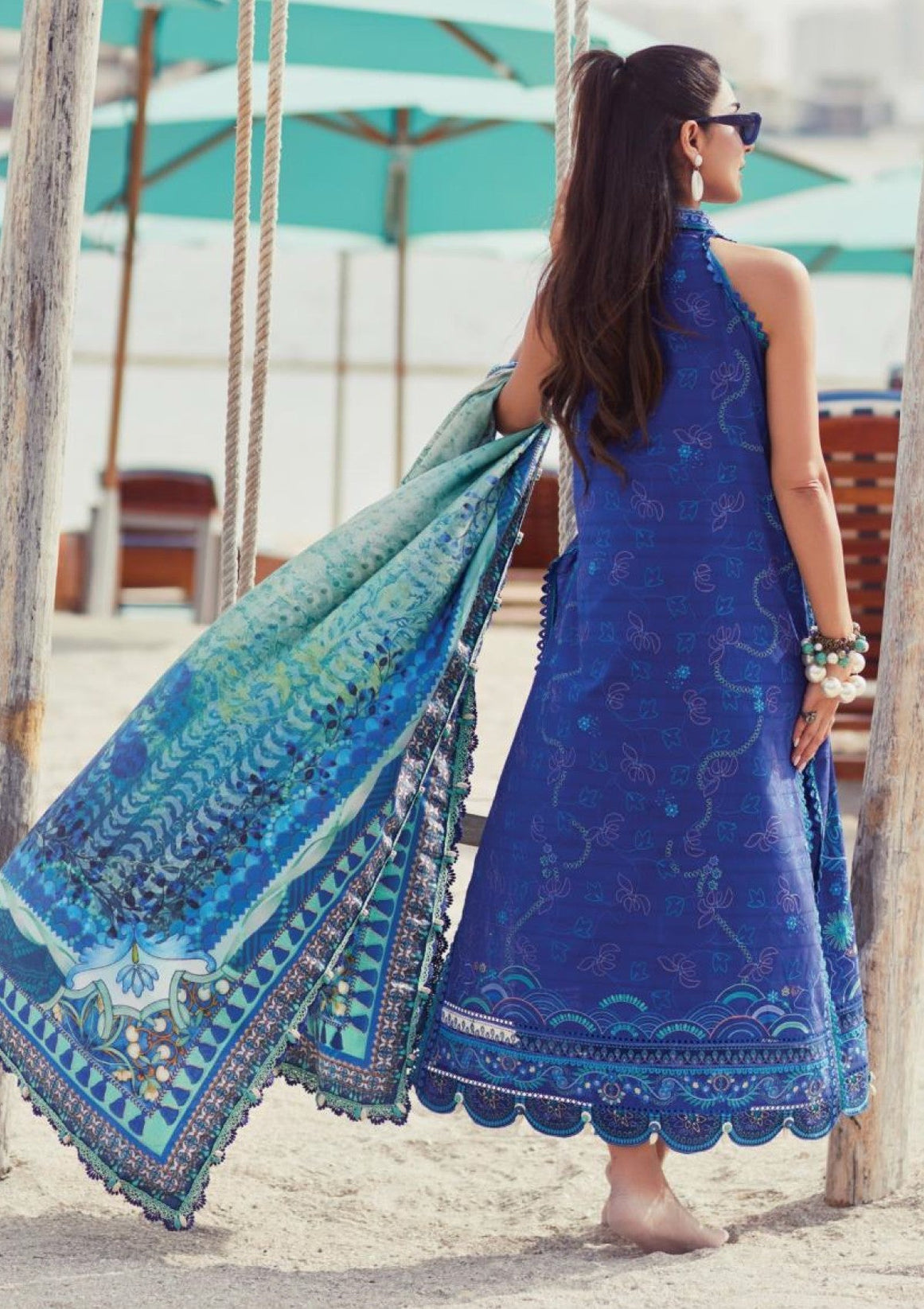 Farah Talib Aziz WES Luxury'25 FTL25#06 - Beryl Deep Blue