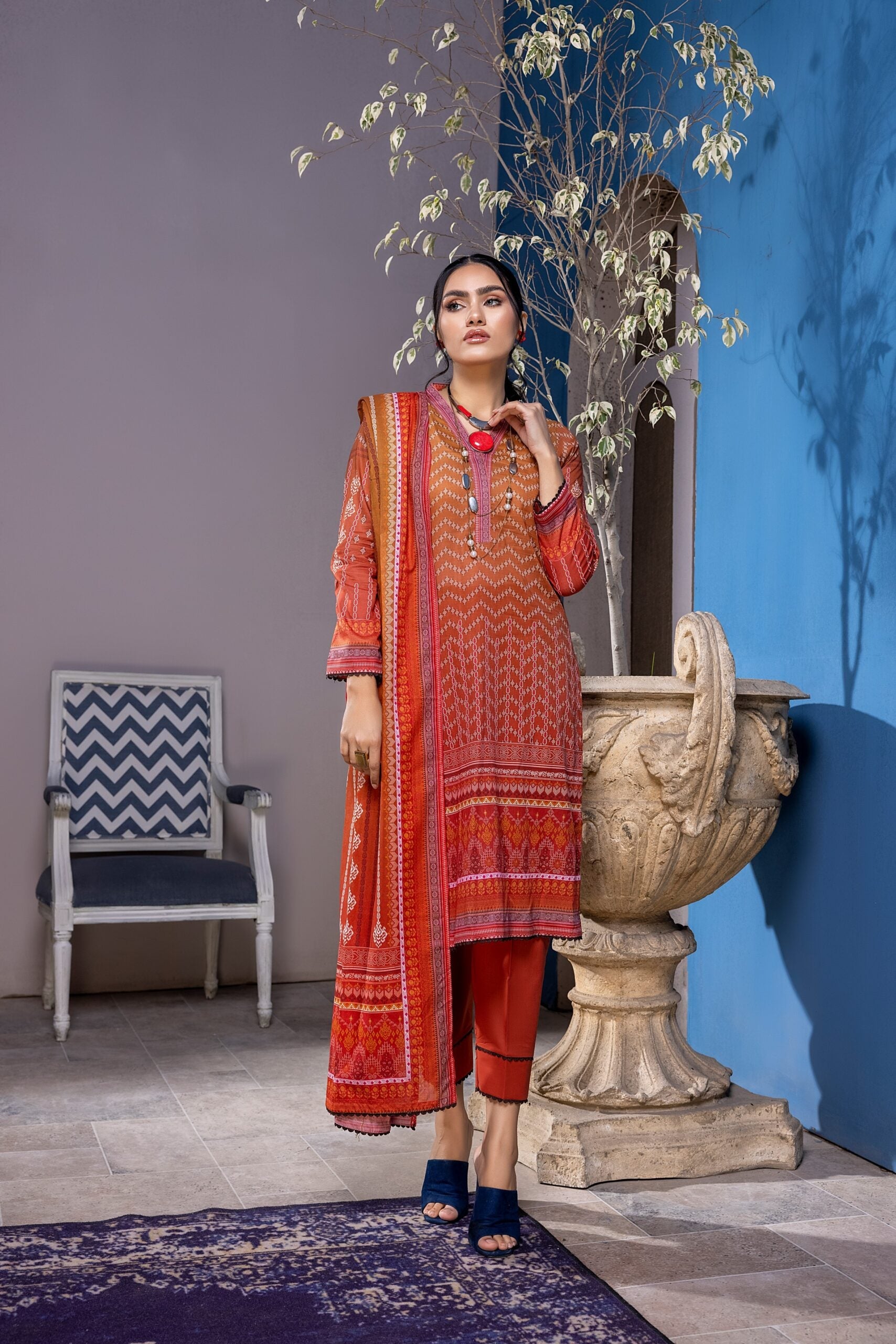 Salina Digital Print Lawn'22 Vol-2 Golden
