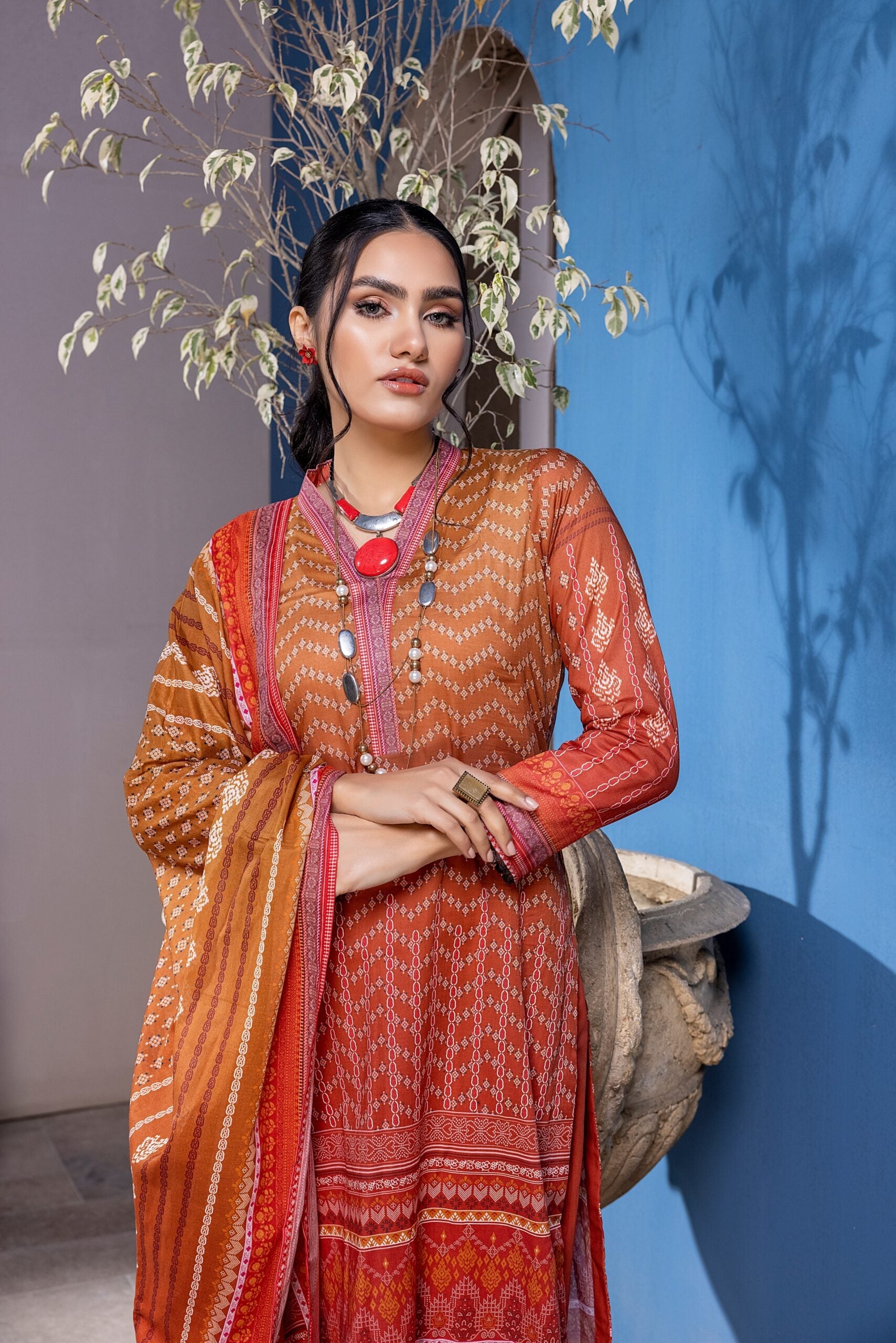Salina Digital Print Lawn'22 Vol-2 Golden