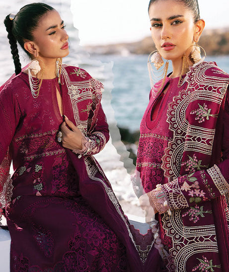 AJR Dastan Luxury Lawn`25 D#2 (CHERRY WINE)