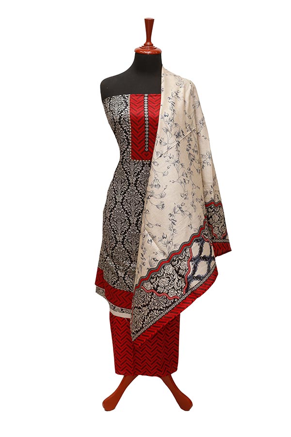 Al-Hamra Designer Lawn`22 D#436 Red