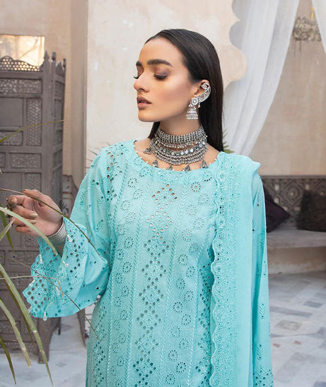 Aafreen C/Kari Emb Lawn`22 D#05 (Vol-1)