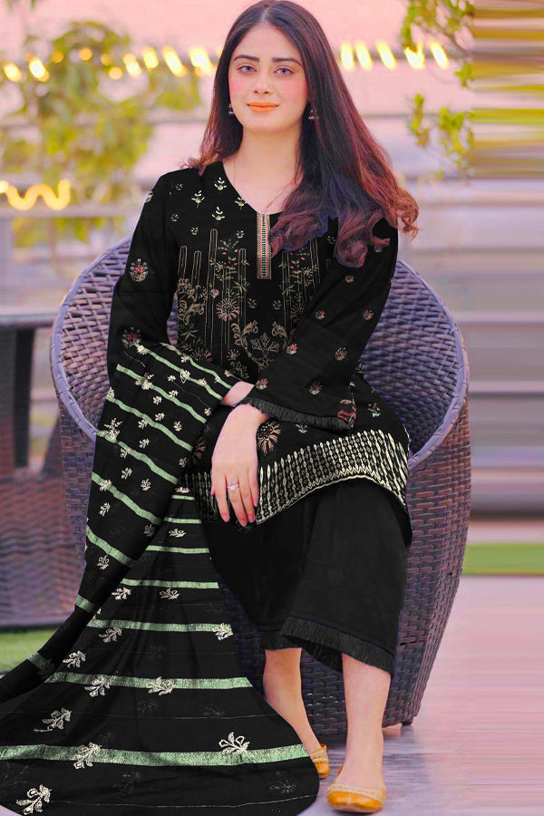 Adan Print Lawn'25 V#5255 (Black)