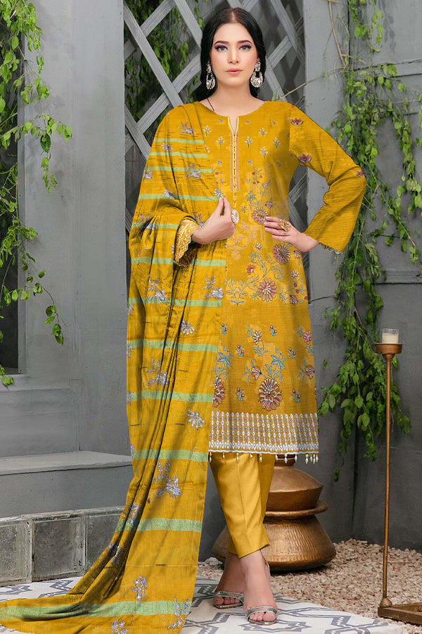 Adan Print Lawn'25 V#5255 (Mustard)