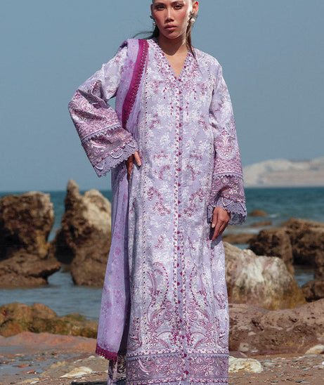 Afrozeh Summer Together Lawnkari`25 AL#02 AMETHYST