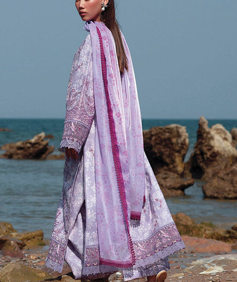 Afrozeh Summer Together Lawnkari`25 AL#02 AMETHYST