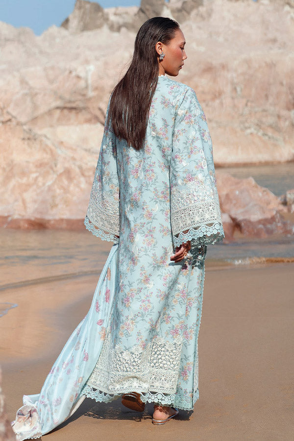 Afrozeh Summer Together Lawnkari`25 AL#07 AQUAMARINE