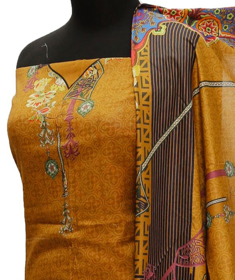Ajwa D/Luxury Lawn`21 D#1019 (D-Brown)