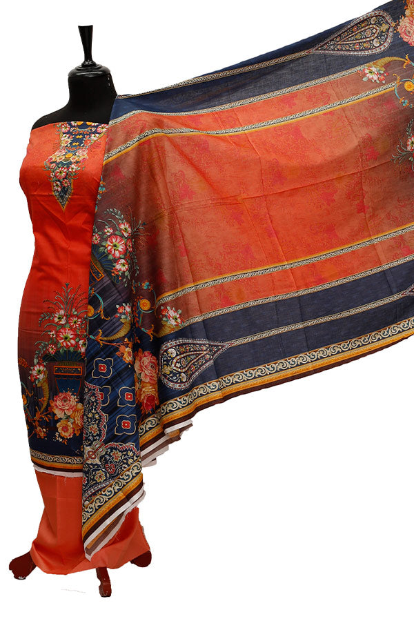 Ajwa D/Print Lawn'21 D # 1003 Carrot