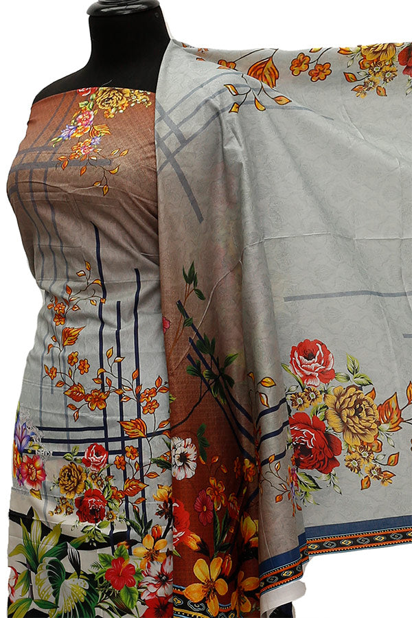 Ajwa D/Print Lawn'21 D # 1010 S Grey