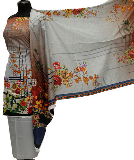 Ajwa D/Print Lawn'21 D # 1010 S Grey
