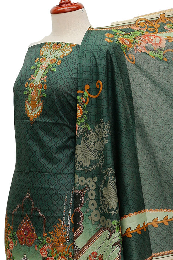 Ajwa D/Print Lawn'21 D # 1028 D Green