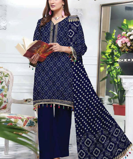 Al-Hamra Designer Lawn`22 D#402 N Blue